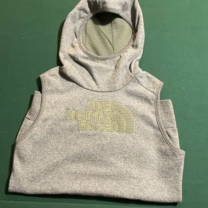 The North Face sleeveless hoodie.